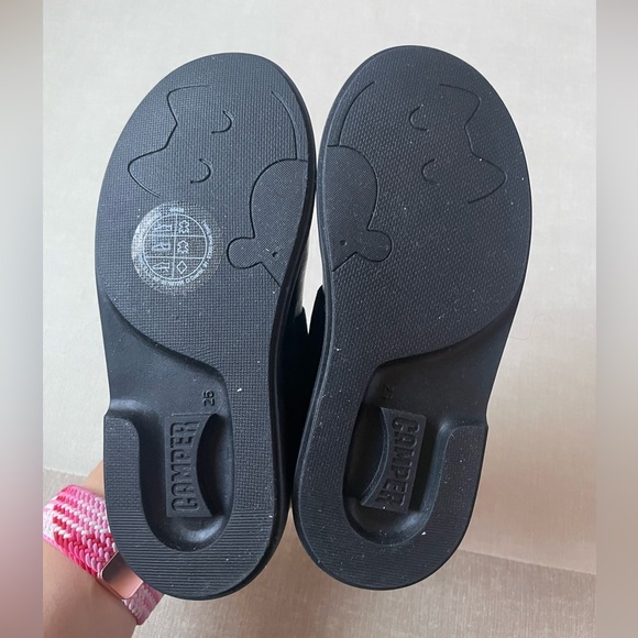 Camper Twins Black leather Mary Jane shoes for toddler girl - size 8 - Picture 11 of 12